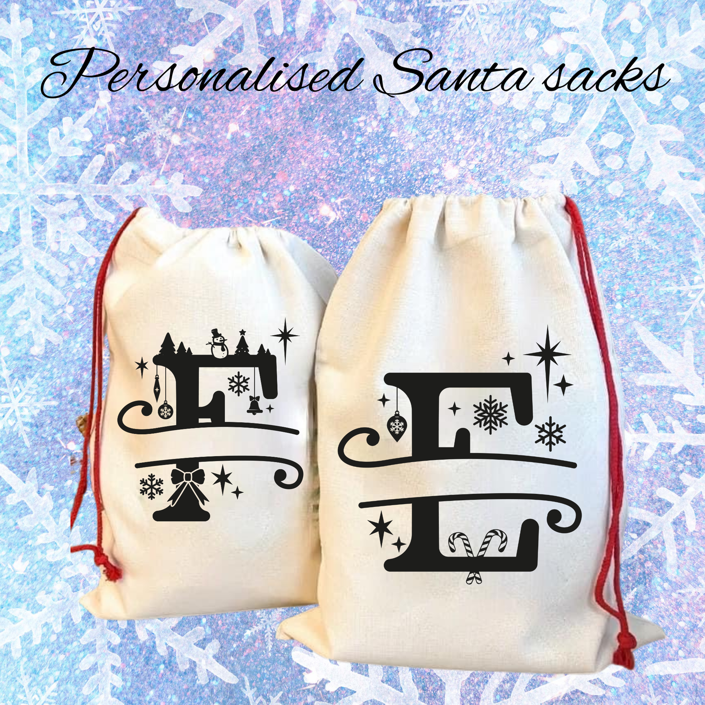 Personalized Initial Santa Sack