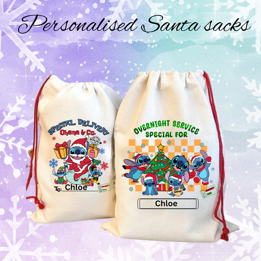 Personalised Character Santa Sacks