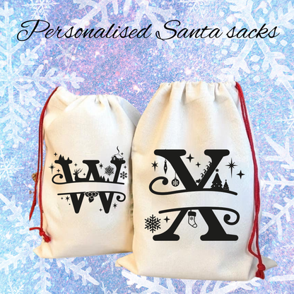 Personalized Initial Santa Sack