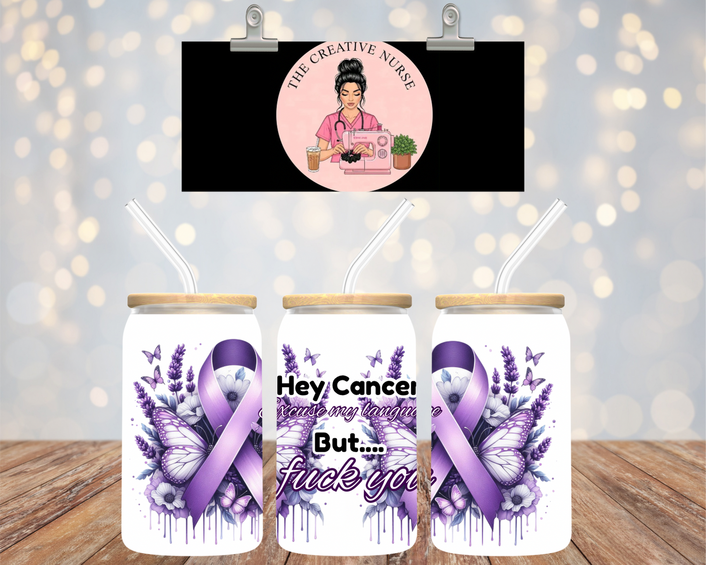 Purple cancer ribbon