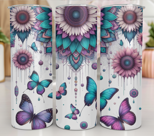 Sunflower and butterflies