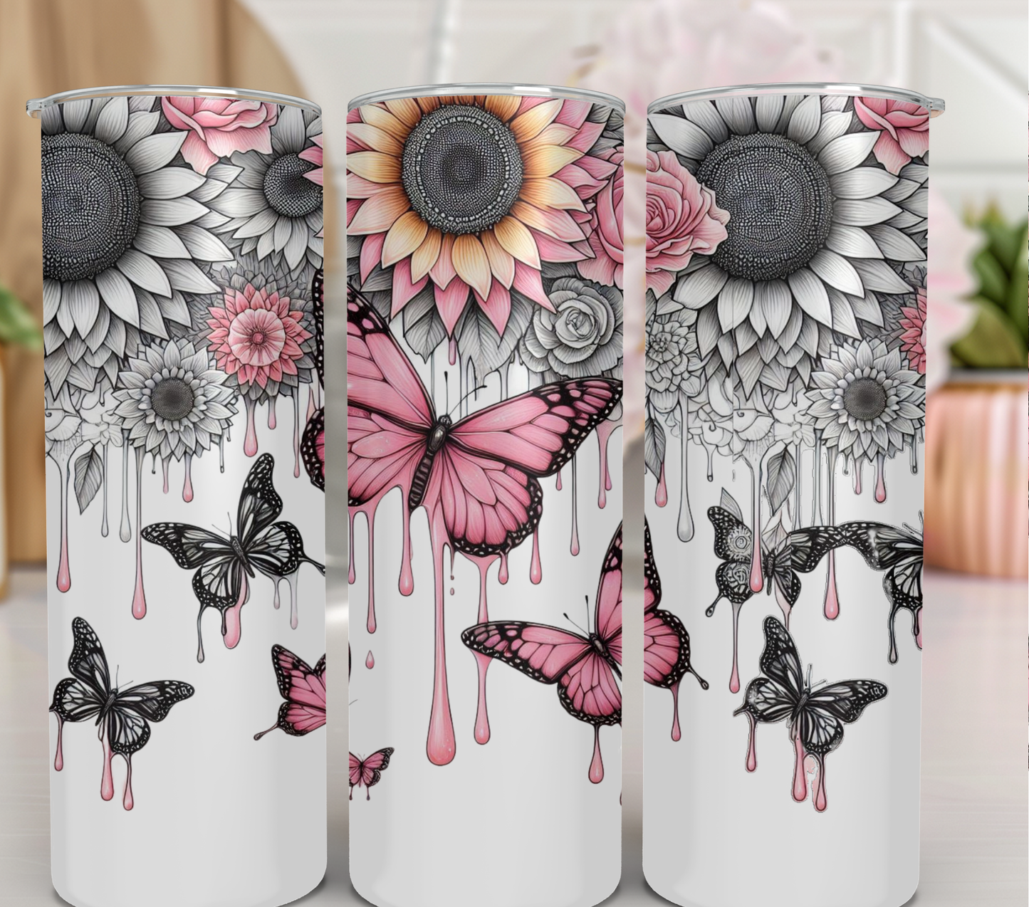 Butterfly sunflowers
