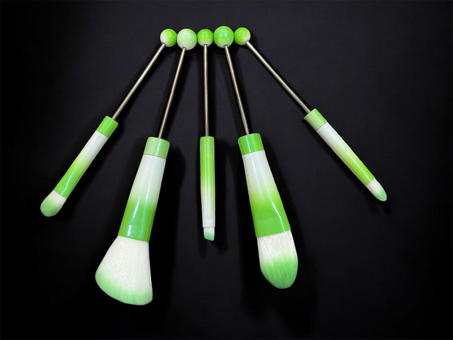 Beaded make up brushes