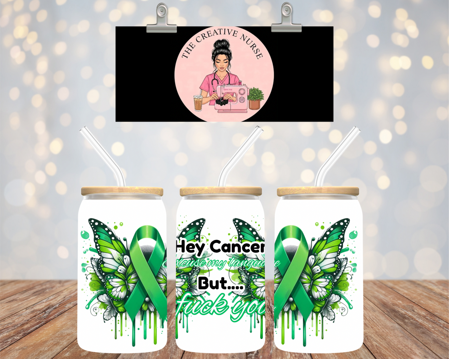 Green cancer ribbon