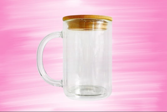 15oz glass snowglobe coffee mug