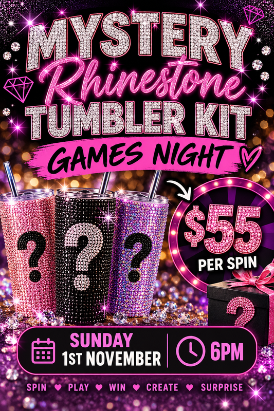 rhinestone mystery kit games night
