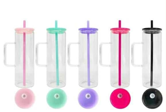 20oz Solid Glass Handles