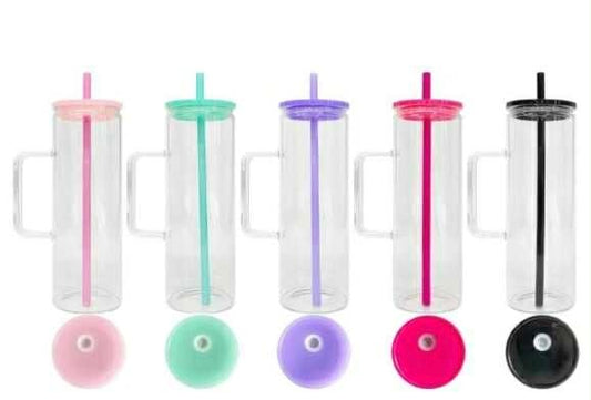 20oz Solid Glass Handles